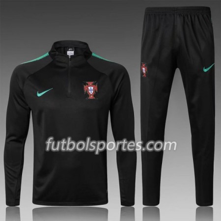 Portugal Sudadera de Entrenamiento Trajes 2018 Negro